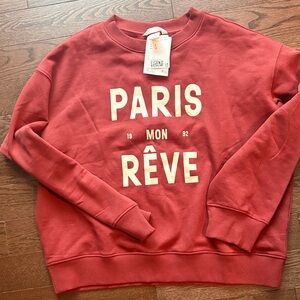 Women's Red Paris Mon Rêve Sweater Small  NWT